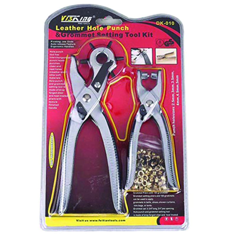 انبر پانچ چرم  ویسکینگ مدل dk-010 مجموعه 2 عددی