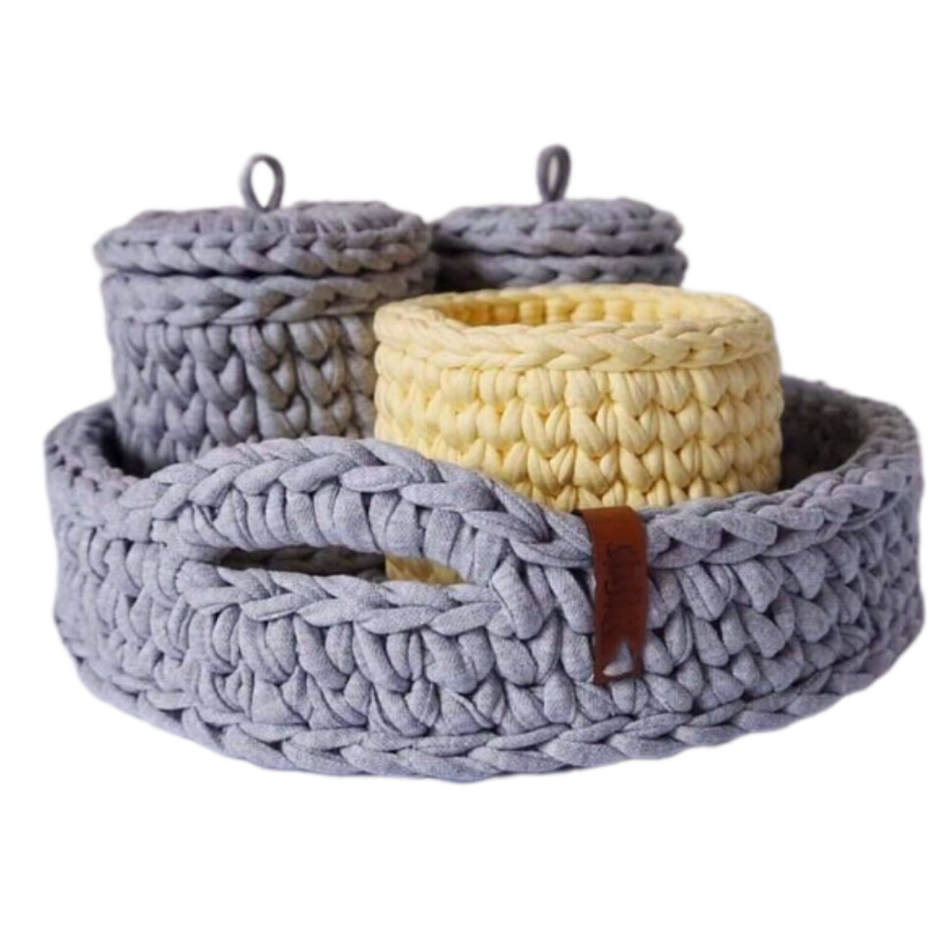 سبد قلاب بافی تریکو کد 8 مجموعه 4 عددی