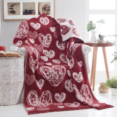 شال مبل مدل Hearts سایز 155×127 سانتی متر
