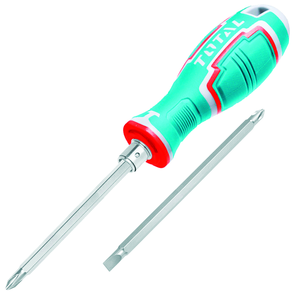 پیچ گوشتی یک سر چهارسو یک سر دو توتال مدل THT-250226 سایز 250 میلی متر