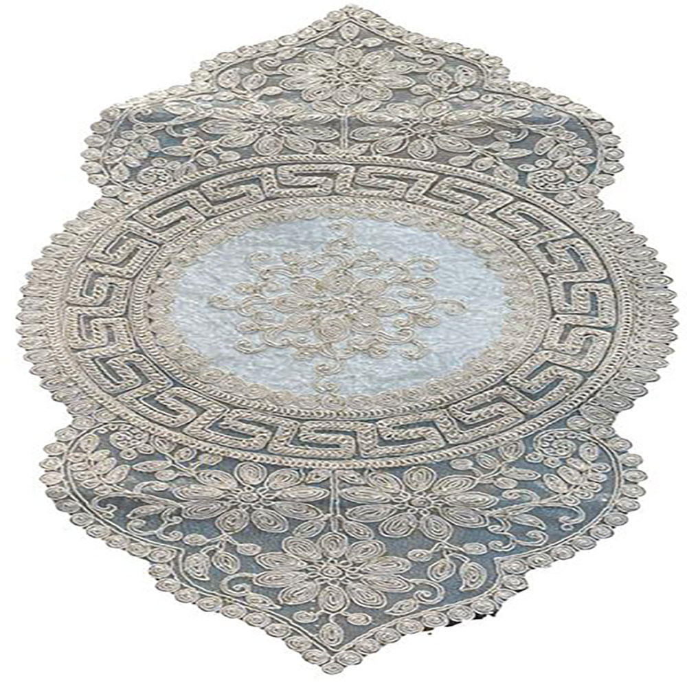 رومیزی 3 تکه مدل مخمل دانتل