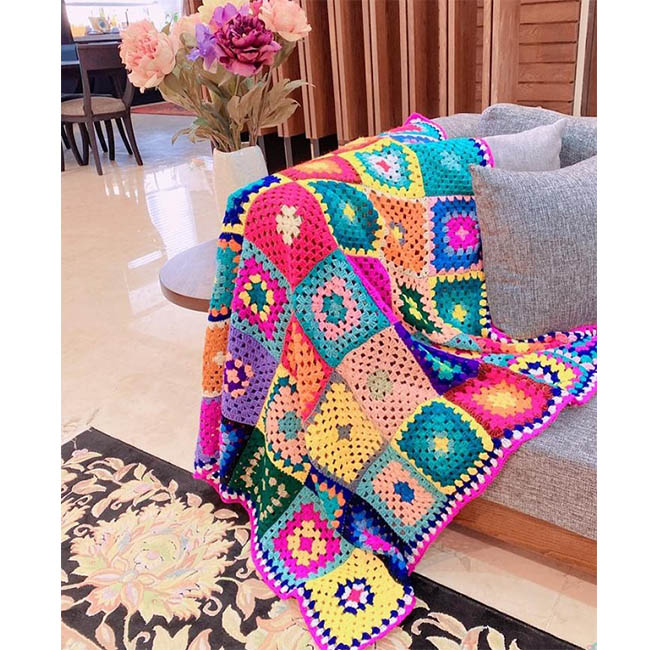 شال مبل و تخت مدل x94 سایز 120×120 سانتیمتر