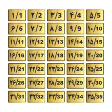 تابلو راهنما طرح پلاک اعداد مدل GNG935 مجموعه 35 عددی