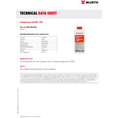 روغن کمپرسور وورث مدل WK 100 حجم 1000 میلی لیتر