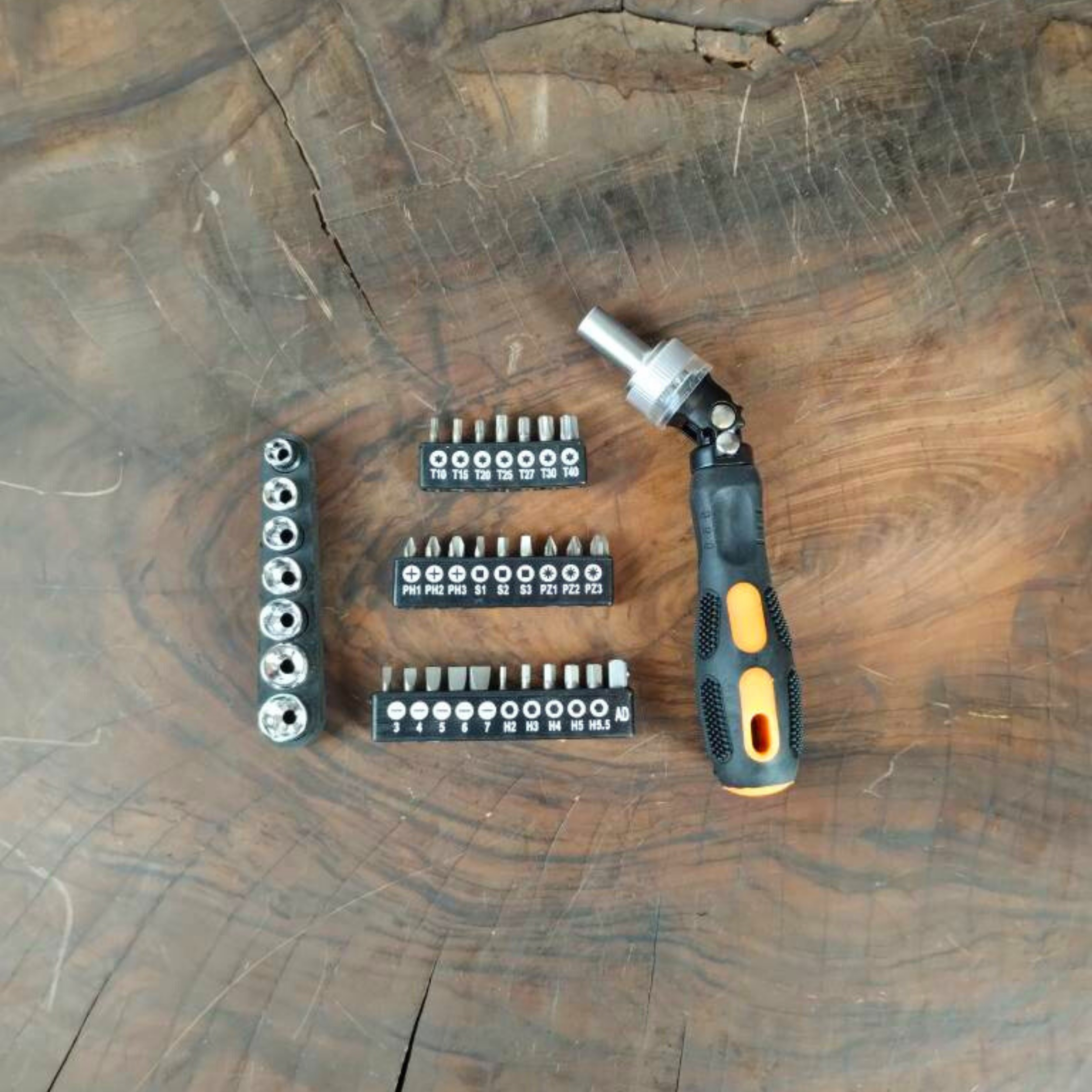 پیچ گوشتی تاشو جغجغه ای  سانشنگ کد 35pcs مجموعه 35 عددی