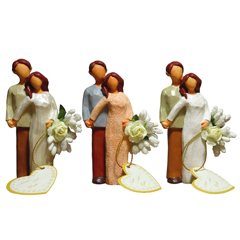 مجسمه مدل گیفت عقد و عروسی طرح زوج بسته 20 عددی