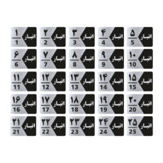 تابلو راهنما طرح شماره انبار مدل GNS525 مجموعه 25 عددی