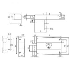 قفل حیاطی کاله مدل 2001C