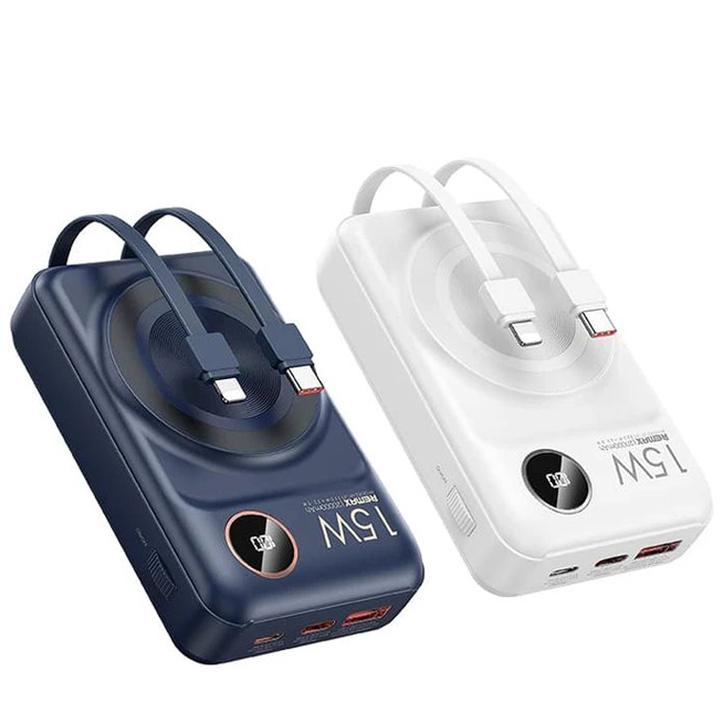 پاوربانک ریمکس مدل MagSafe Wireless Fast Charge 22.5W ظرفیت 20000 میلی آمپر ساعت