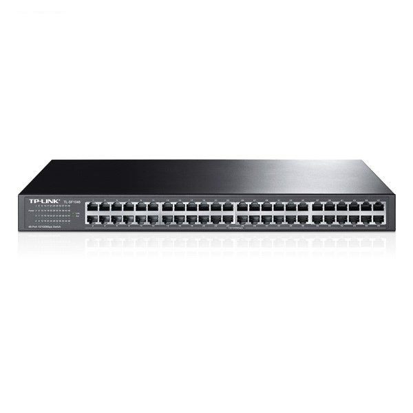 سوییچ 48 پورت مگابیتی و رکمونت تی پی-لینک مدل TL-SF1048