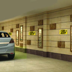 تابلو نشانگر طرح شماره پارکینگ مدل al60 مجموعه 24 عددی