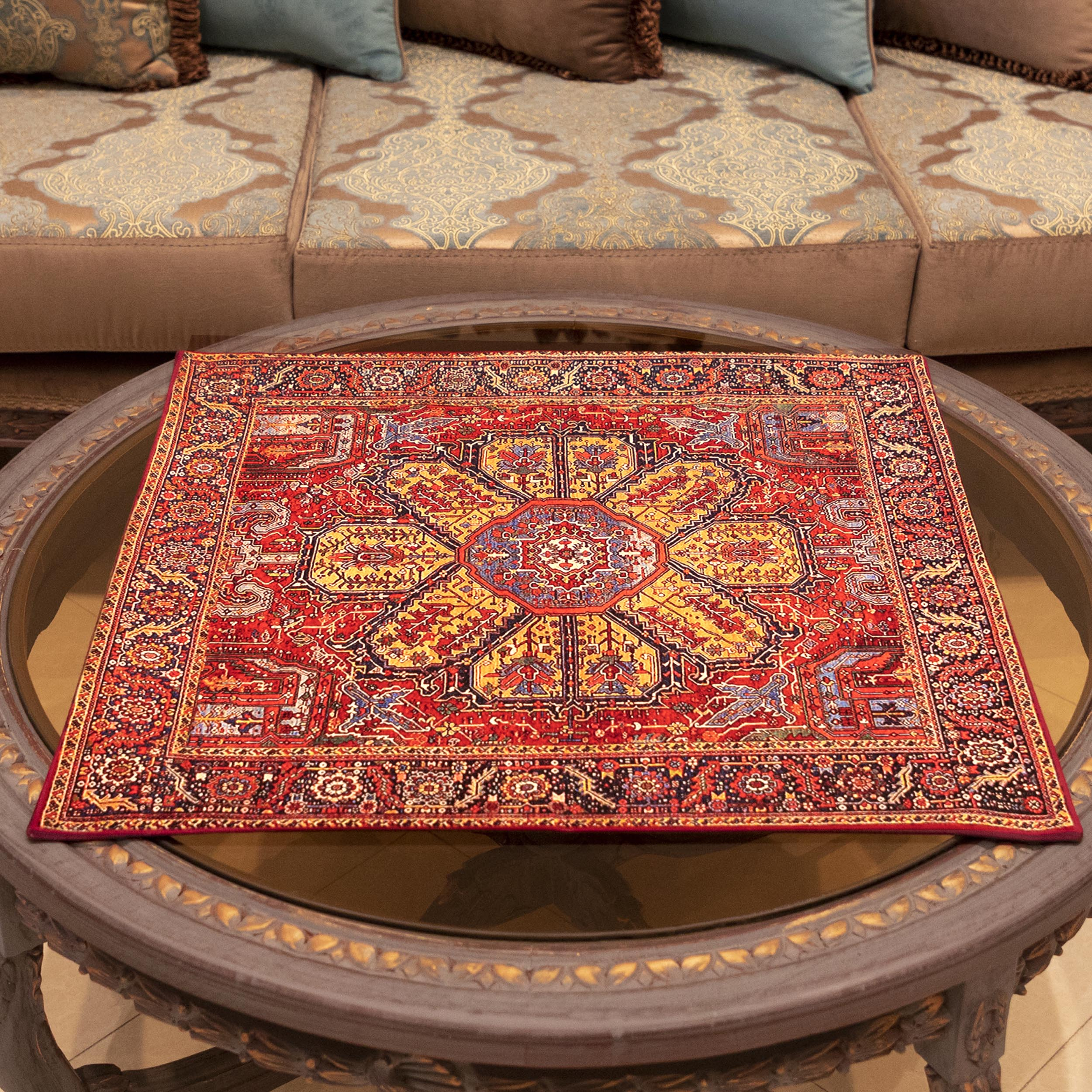 رومیزی طرح هریس هندسی کد KN-SQHerH65