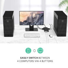 سوییچ 4 پورت USB KVM یوگرین مدل CM154