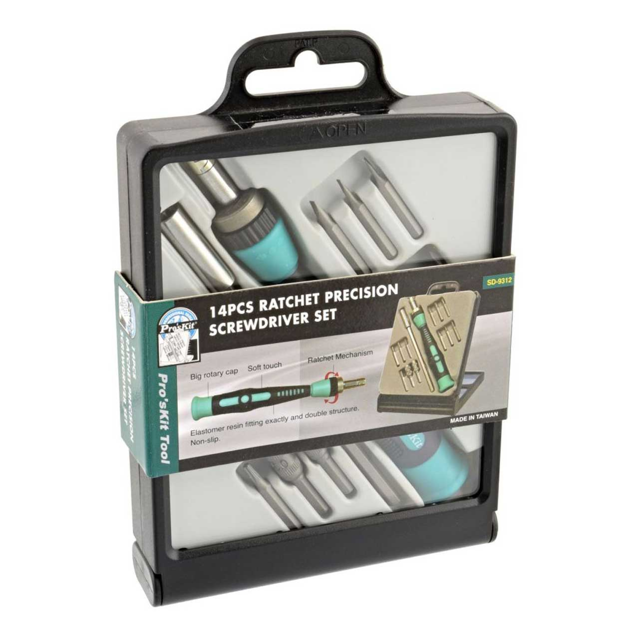 مجموعه 14 عددی سری پیچ گوشتی و پیچ گوشتی پروسکیت مدل SD-9312