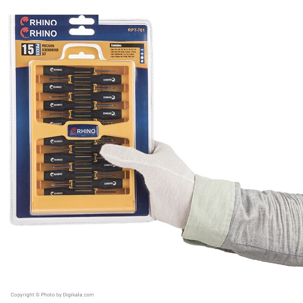 مجموعه 15 عددی پیچ گوشتی ساعتی رینو مدل RPT-761