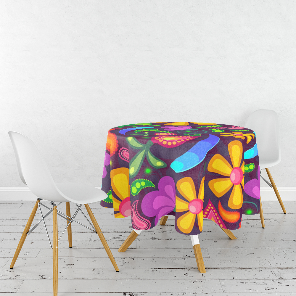 رومیزی طرح دایره ای جقه مدل D-0032