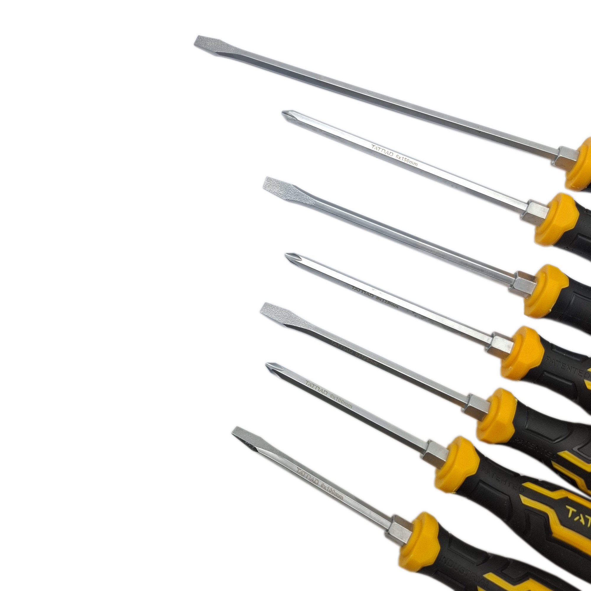 پیچ گوشتی ضربه خور دوسو و چهارسو تاتند مدل 7PCS بسته 7 عددی