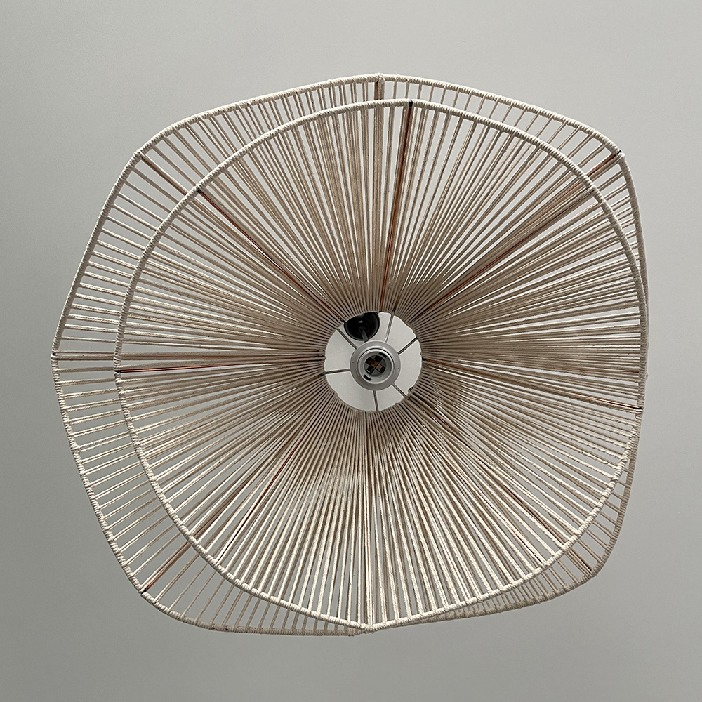 لوستر تزئینی مدل مکرومه دفرمه دو طبقه کد 6015