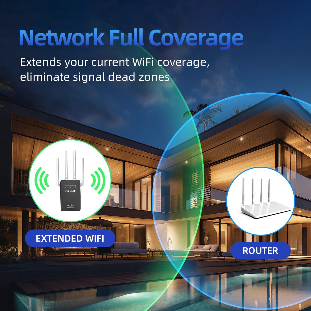 اکسس پوینت و گسترش دهنده محدوده بیسیم پیکس لینک مدل 3in1Wi-Fi09