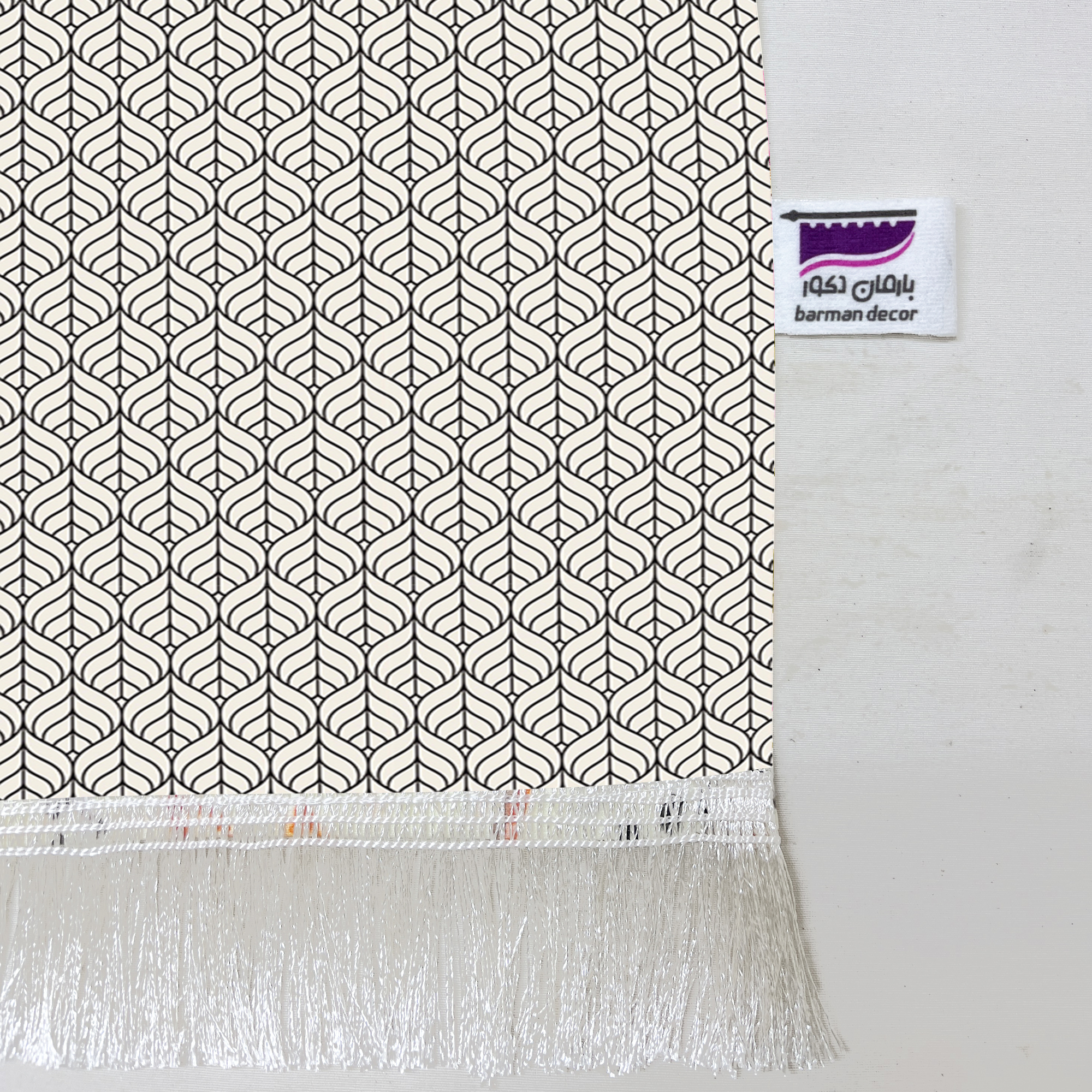 شال مبل بارمان دکور طرح گلبرگ کد 63 سایز 98x180 سانتی متر