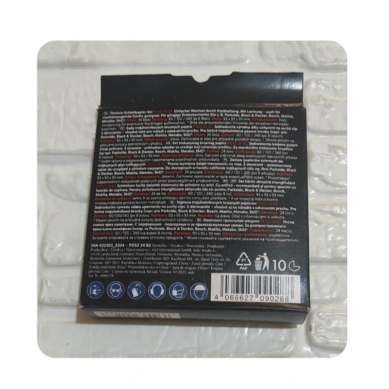 سنباده پارکساید مدل مثلثی 19252443 مجموعه 24 عددی