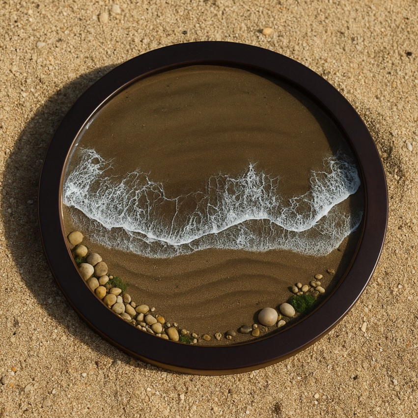 تابلو رزینی مدل ساحل و دریا