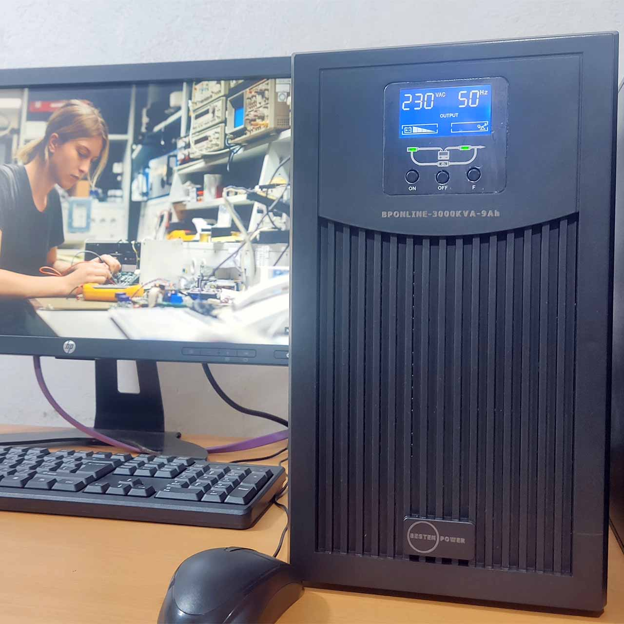یو پی اس بستن پاور مدل BPONLINE-3000VA-9Ah ظرفیت 3000VA به همراه باتری داخلی