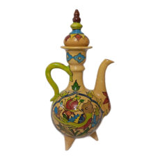 گلاب ریز سفالی طرح گل و مرغ کد 019