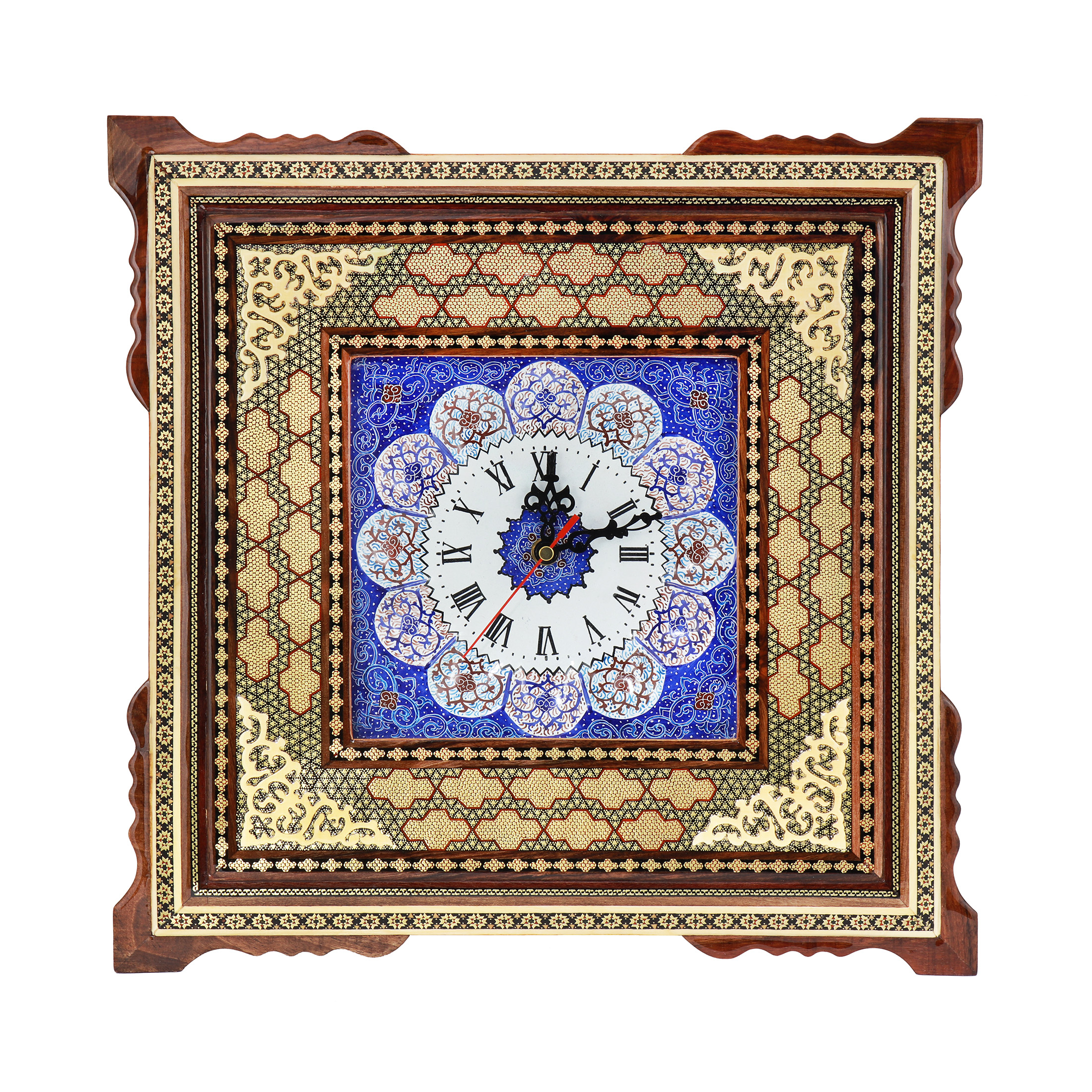 ساعت دیواری خاتم کاری مدل ترنج کد 20