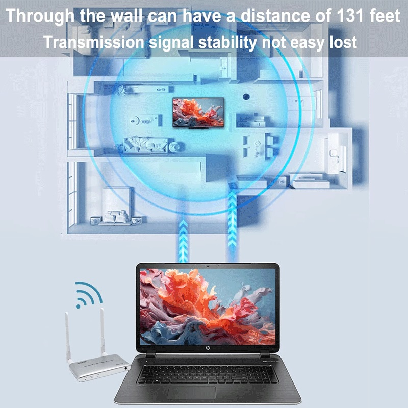 کی وی ام سوییچ HDMI بیسیم دو پورت نت پیل مدل kvwl200m بسته دو عددی