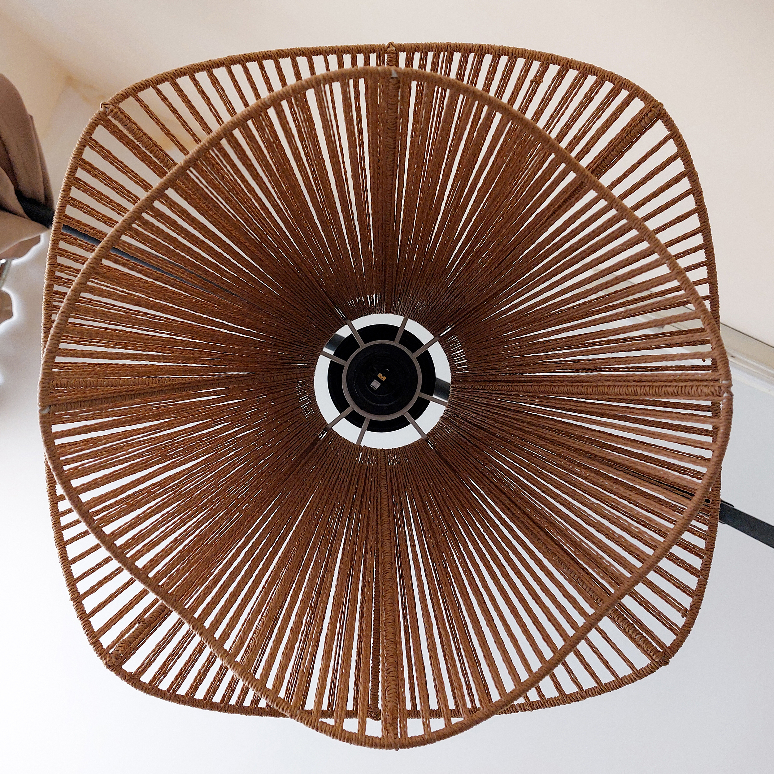 لوستر بافتنی مدل لاله با نخ رافیا کد 50