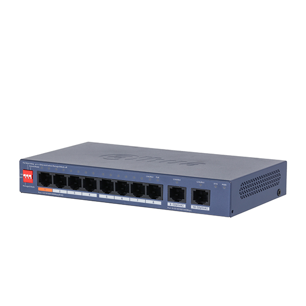 سوییچ poe شبکه هشت پورت داهوا مدل DH-CS4010-8ET-60