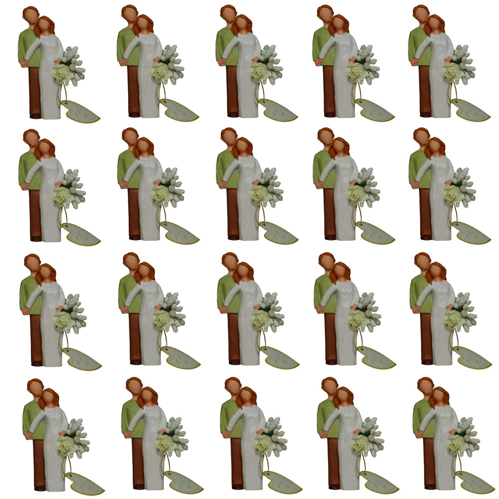 مجسمه مدل گیفت عقد و عروسی طرح زوج بسته 20 عددی