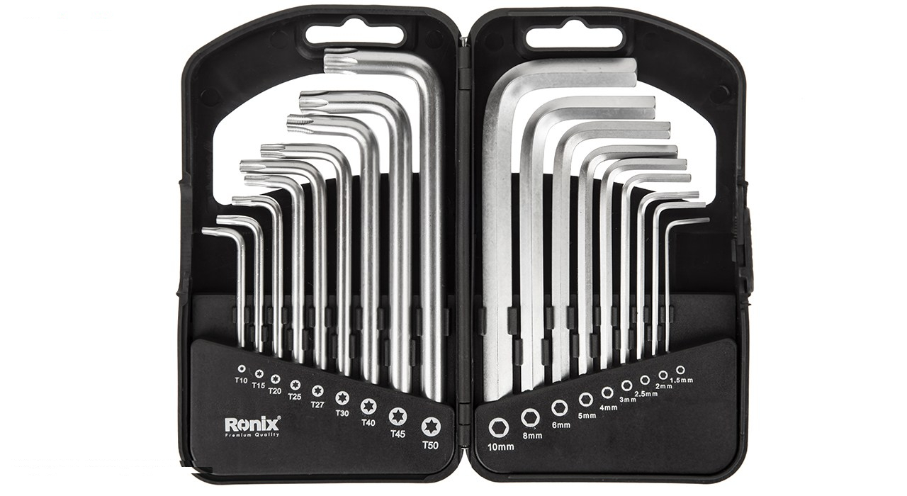 مجموعه 18 عددی آچار آلن و ستاره ای رونیکس مدل RH-2051