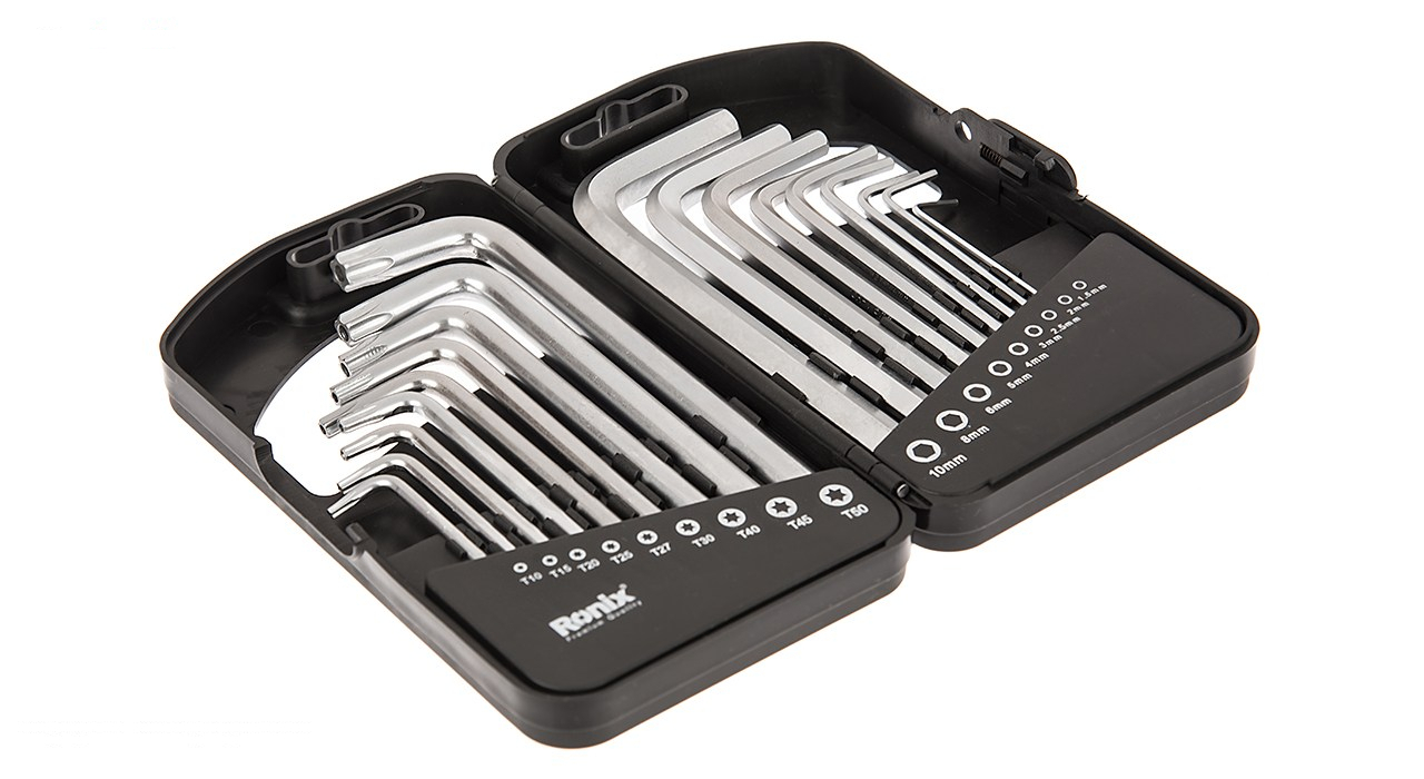 مجموعه 18 عددی آچار آلن و ستاره ای رونیکس مدل RH-2051
