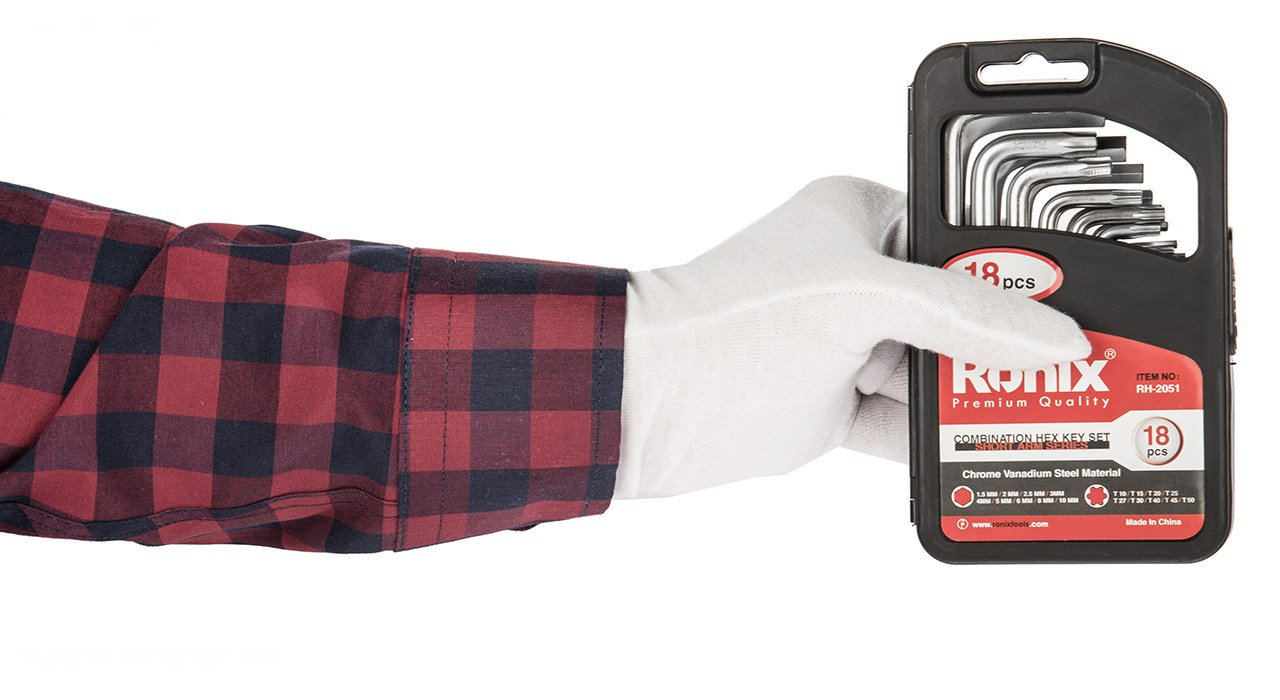 مجموعه 18 عددی آچار آلن و ستاره ای رونیکس مدل RH-2051