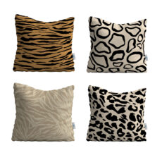 کاور کوسن شمسه نگار مدل ببری پلنگی CUS2 مجموعه 4 عددی