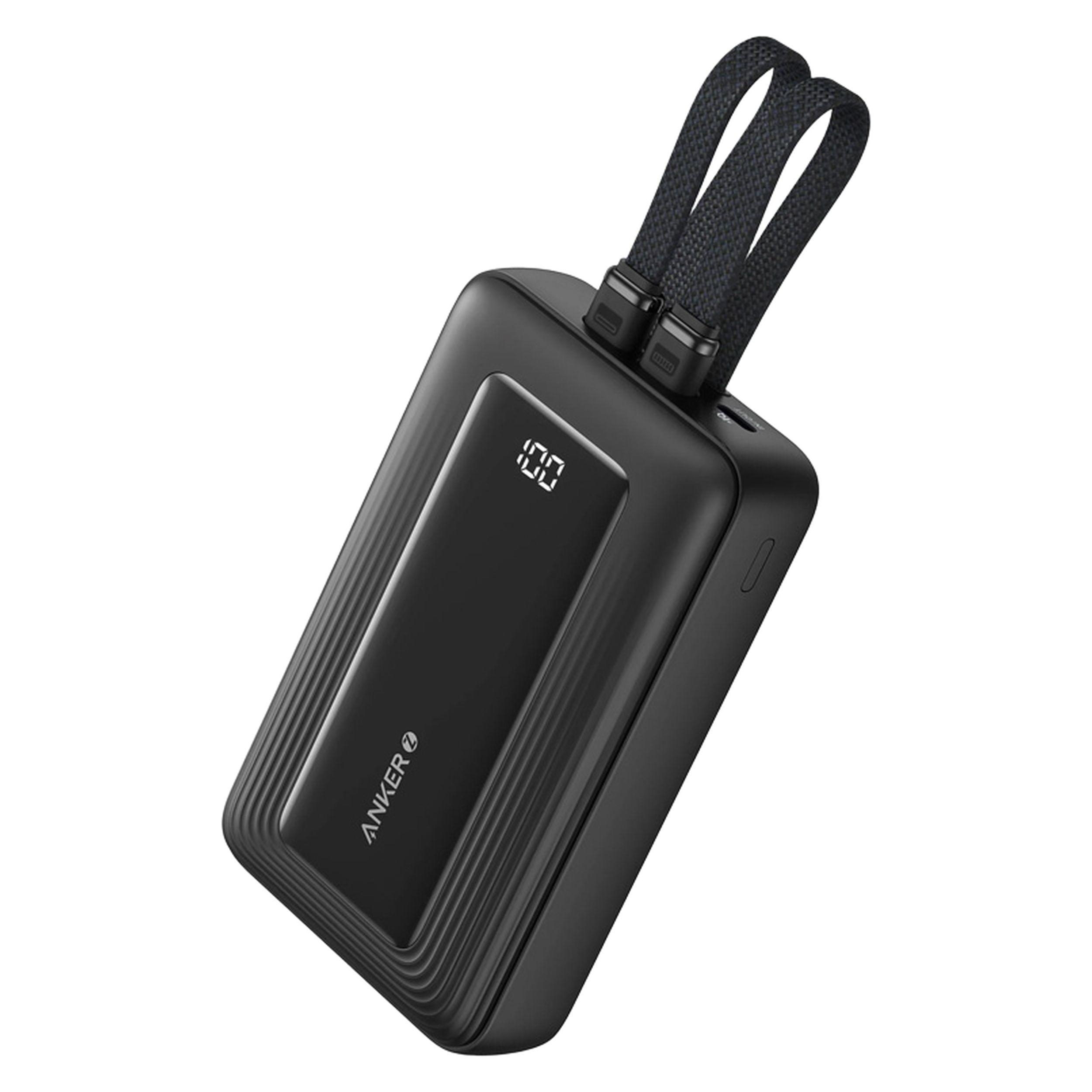 پاوربانک انکر مدل A1681 ظرفیت 20000 میلی آمپر ساعت به همراه کابل لایتنیگ و کابل USB Type-C