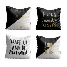 کاور کوسن شمسه نگار مدل مدرن عشق کد BM-102 بسته 4 عددی