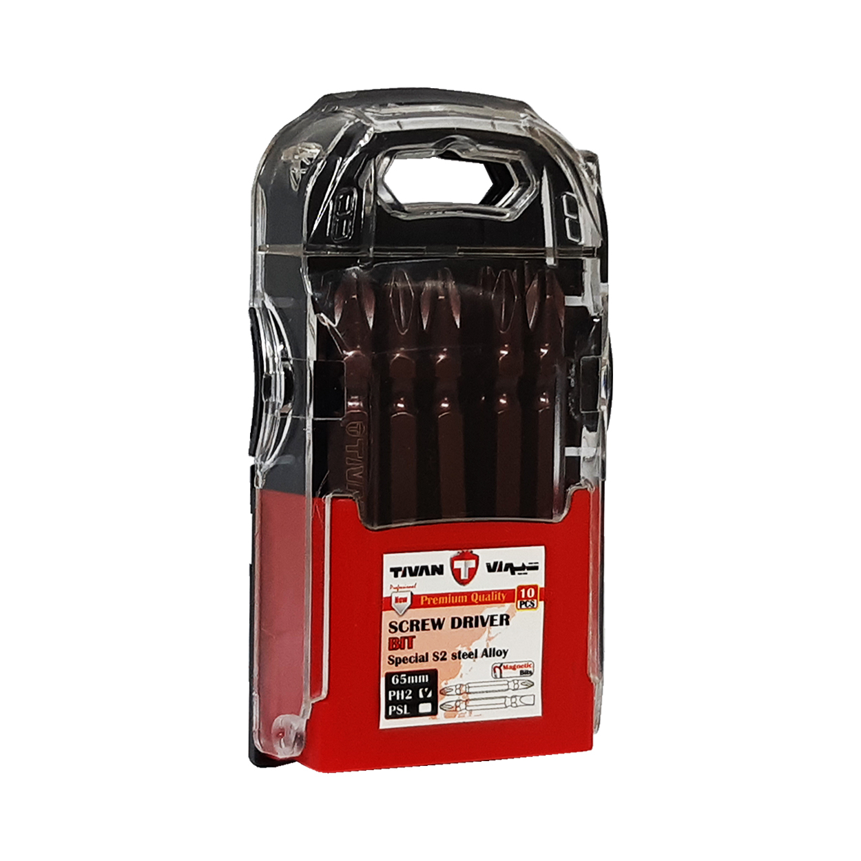 سری پیچ گوشتی دو سر چهار سو تیوان مدل HT - 002 مجموعه ده عددی