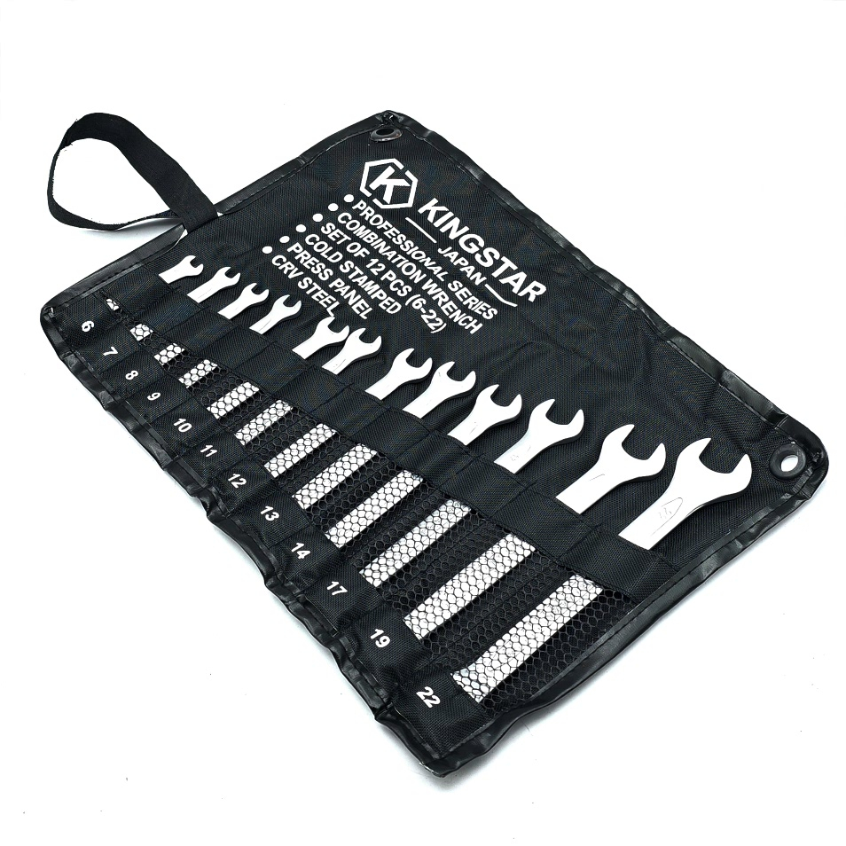 آچار یکسر تخت و یکسر رینگی کینگ استار مدل JAPAN-SET-12PCS  مجموعه 12 عددی