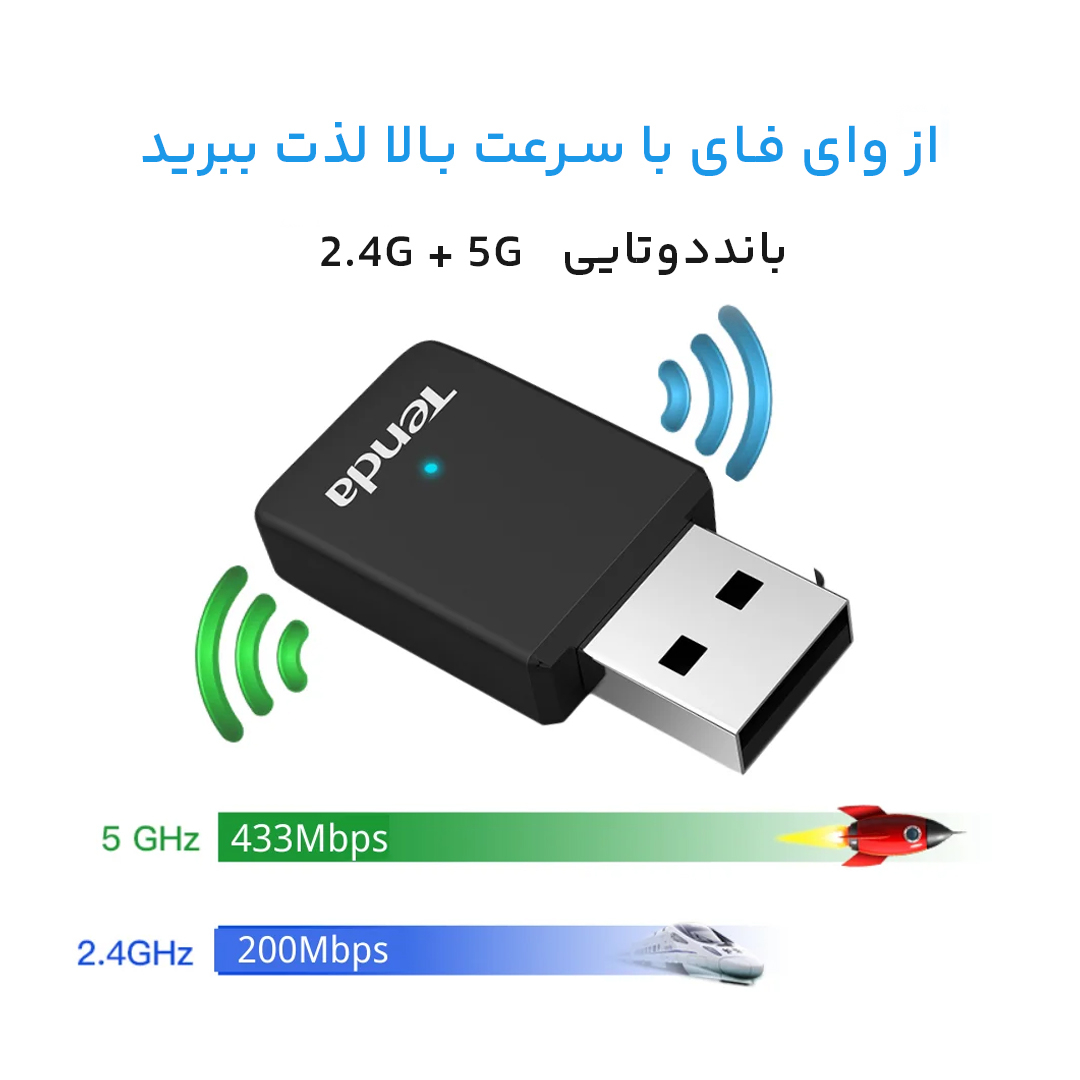 USB کارت شبکه تندا مدل U9