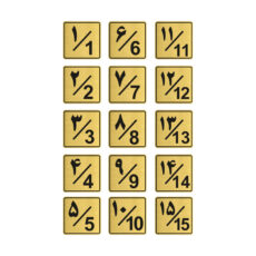 تابلو راهنما طرح پلاک اعداد مدل GNG1215 مجموعه 15 عددی