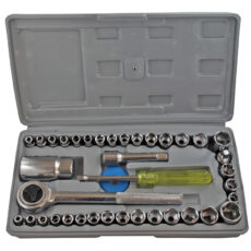 جعبه بکس درایو 1/4 و3/8 مدل 001 مجموعه 40 عددی