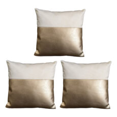 کاور کوسن مدل چرمی کد C-LEATHERY-AGF40 بسته 3 عددی
