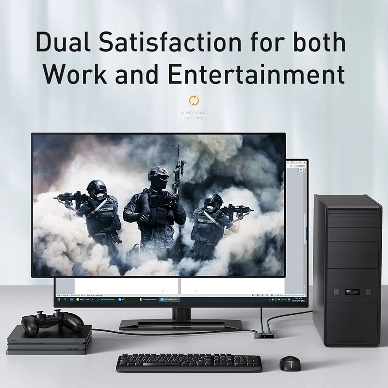 سوئیچ 1 به 2 HDMI بیسوس مدل HUBC0G