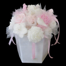 شمع باکس گل جاودان مدل عسل کد 501