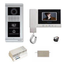 مجموعه دربازکن تصویری سیماران مدل 43HS-VFBT1 یک طبقه به همراه محافظ ولتاژ مانیتور