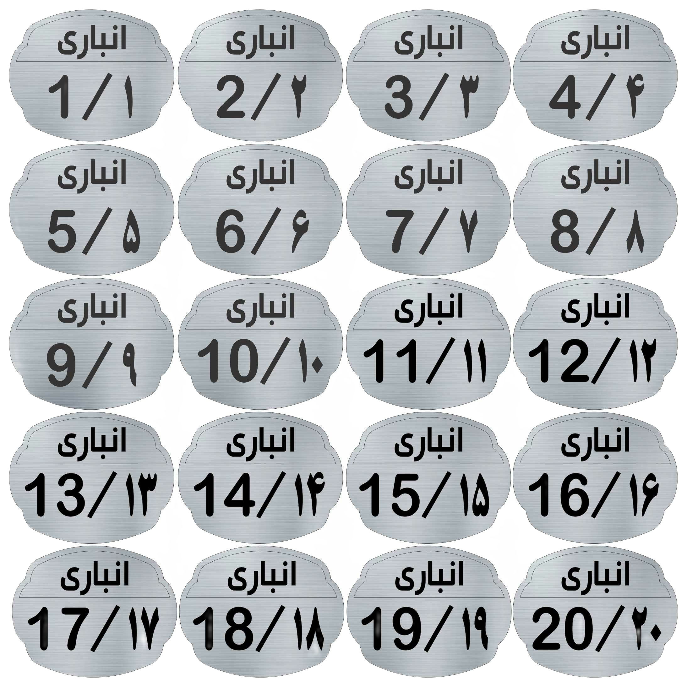 تابلو نشانگر مدل انباری مجموعه 20 عددی