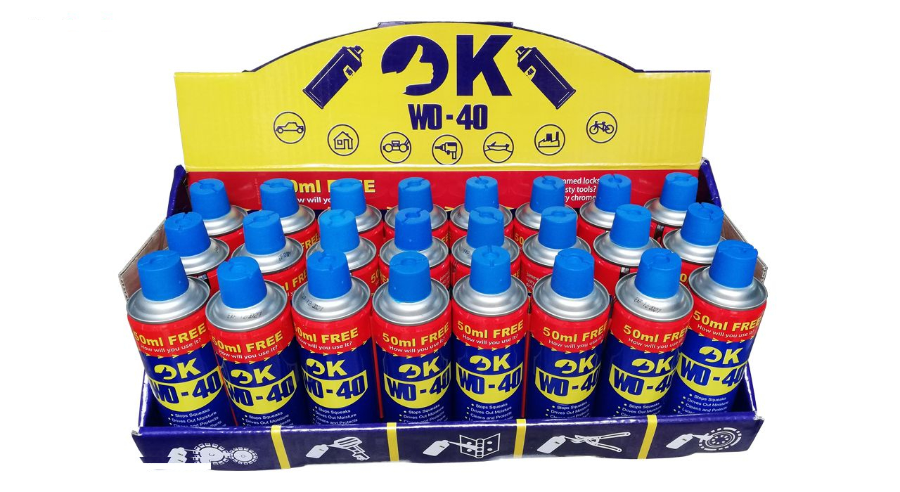 اسپری روان کننده اوکی مدل WD-40 حجم 450 میلی لیتر بسته 24 عددی